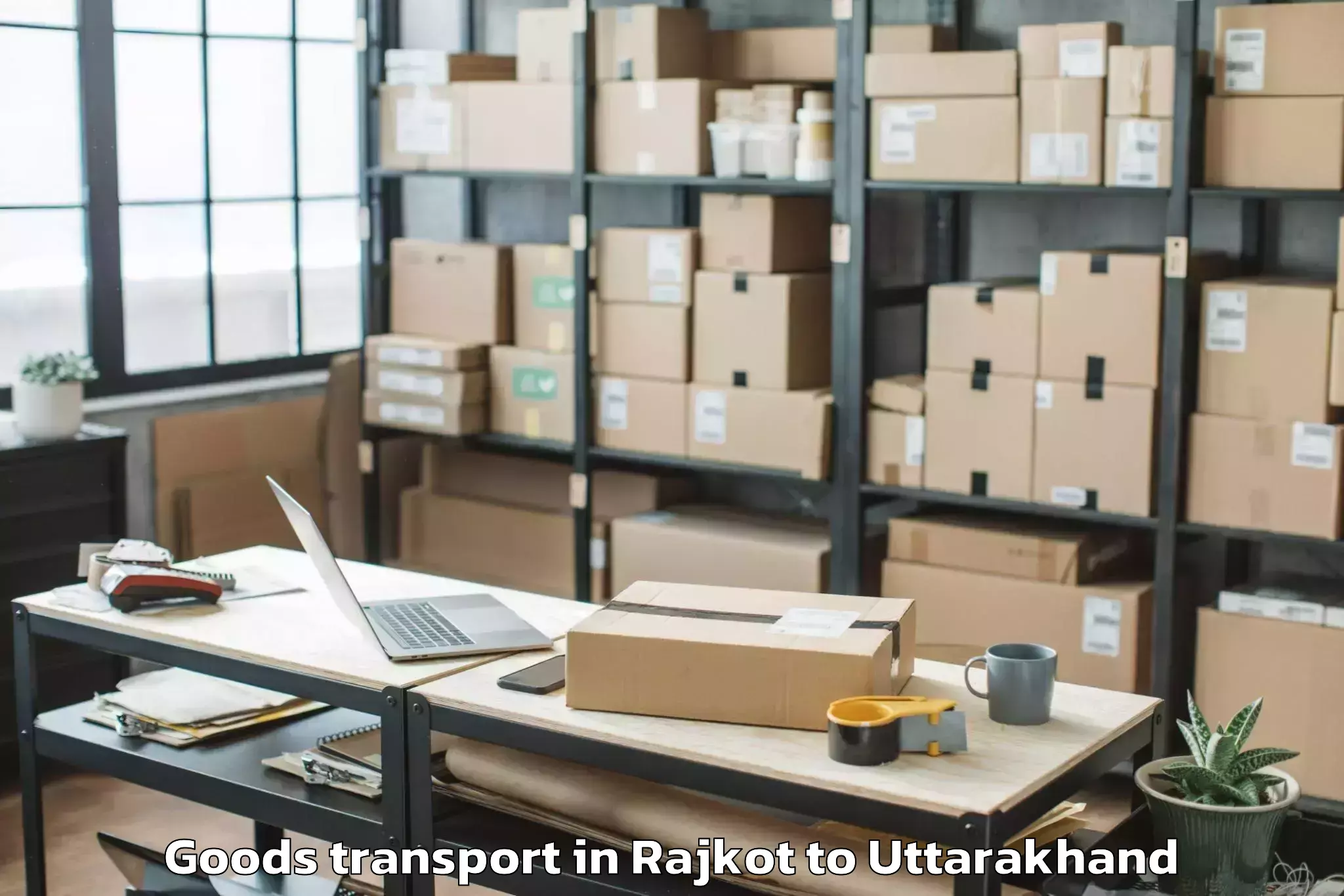 Hassle-Free Rajkot to Pokhari Goods Transport